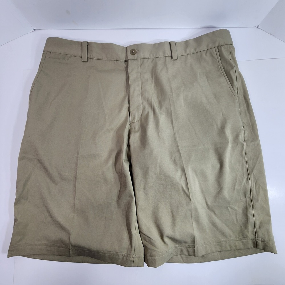 Nike Golf Mens Shorts Size 38 Dri-Fit Khaki Standard Fit poly/spandex stretch EC